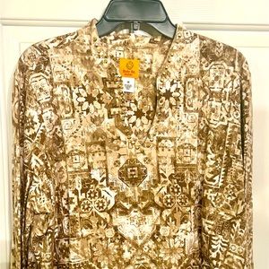 Ruby Road 1x 3/4 sleeve tunic.